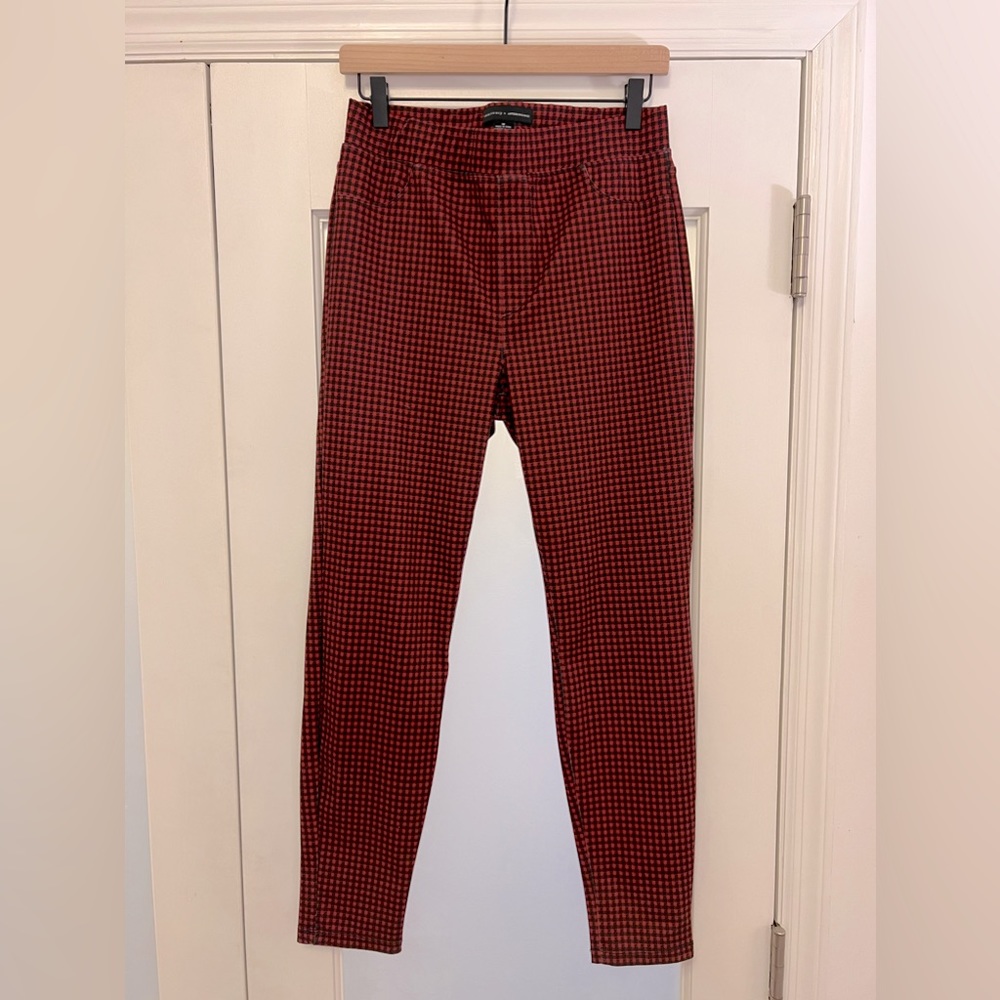 Sanctuary x Anthropologie black and red checkered leggings women’s size medium